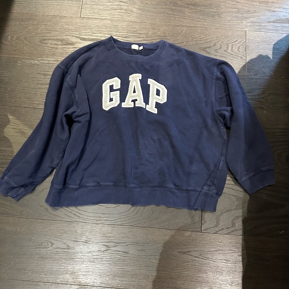 GAP Dark Blue Crewneck with White Logo